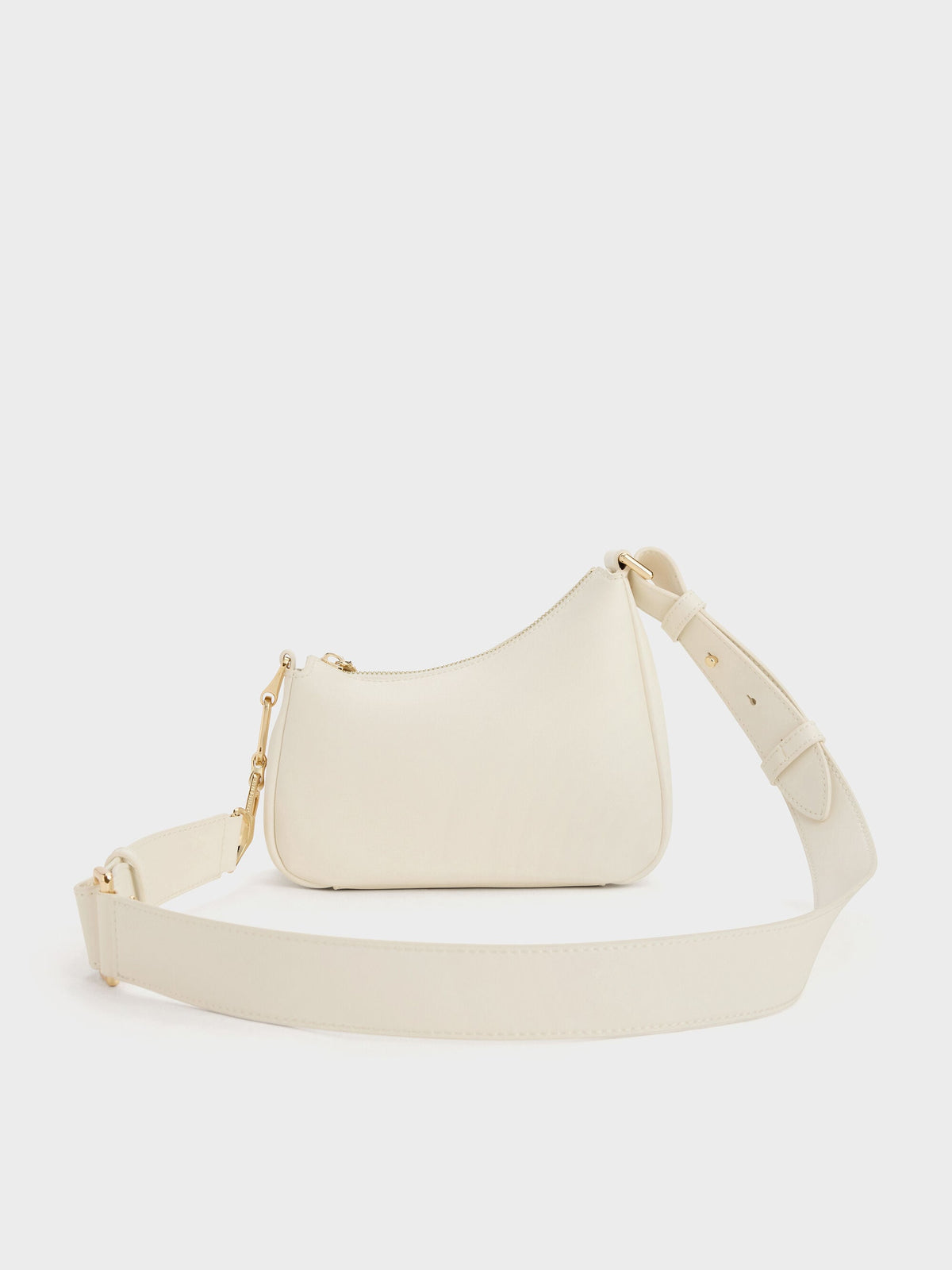 CHARLES & KEITH Value | Mini Agatha Chain-Strap Shoulder Bag - Cream
