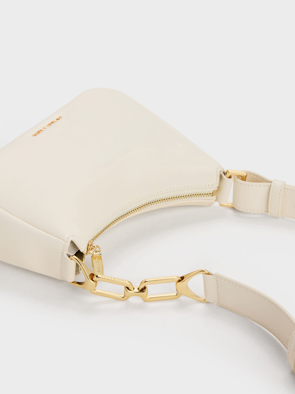 CHARLES & KEITH Value | Mini Agatha Chain-Strap Shoulder Bag - Cream