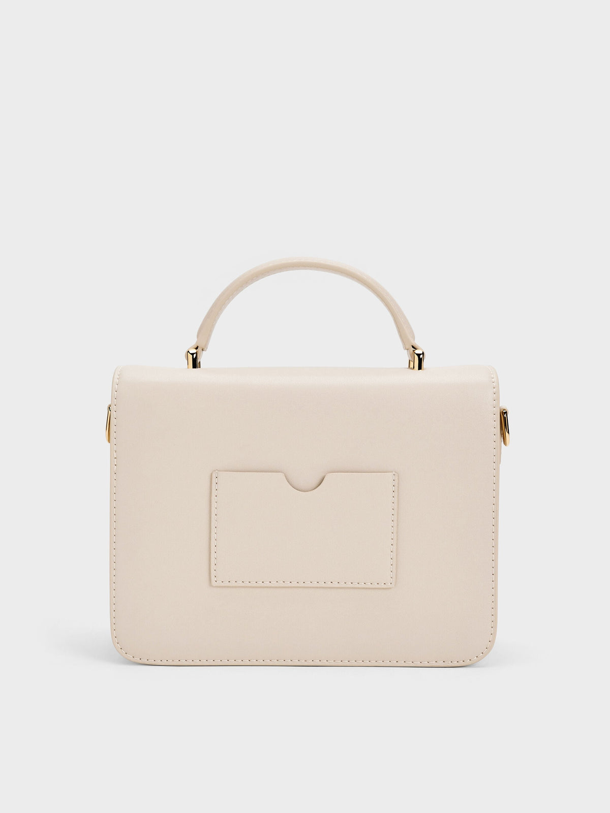 CHARLES & KEITH Special Offer | Octavia Front Flap Top Handle Bag - Ivory