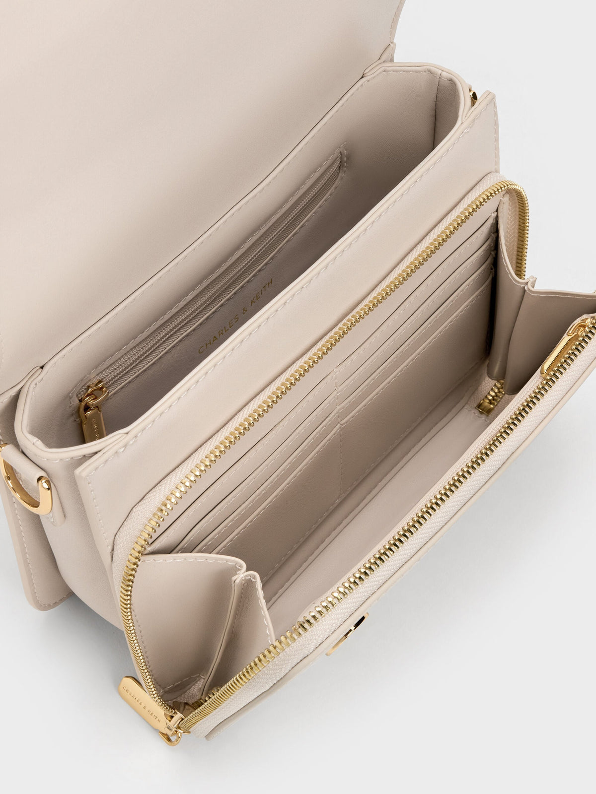 CHARLES & KEITH Special Offer | Octavia Front Flap Top Handle Bag - Ivory
