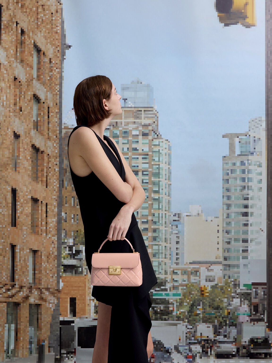 CHARLES & KEITH Hot Sale | Alva Quilted Top Handle Bag - Light Pink