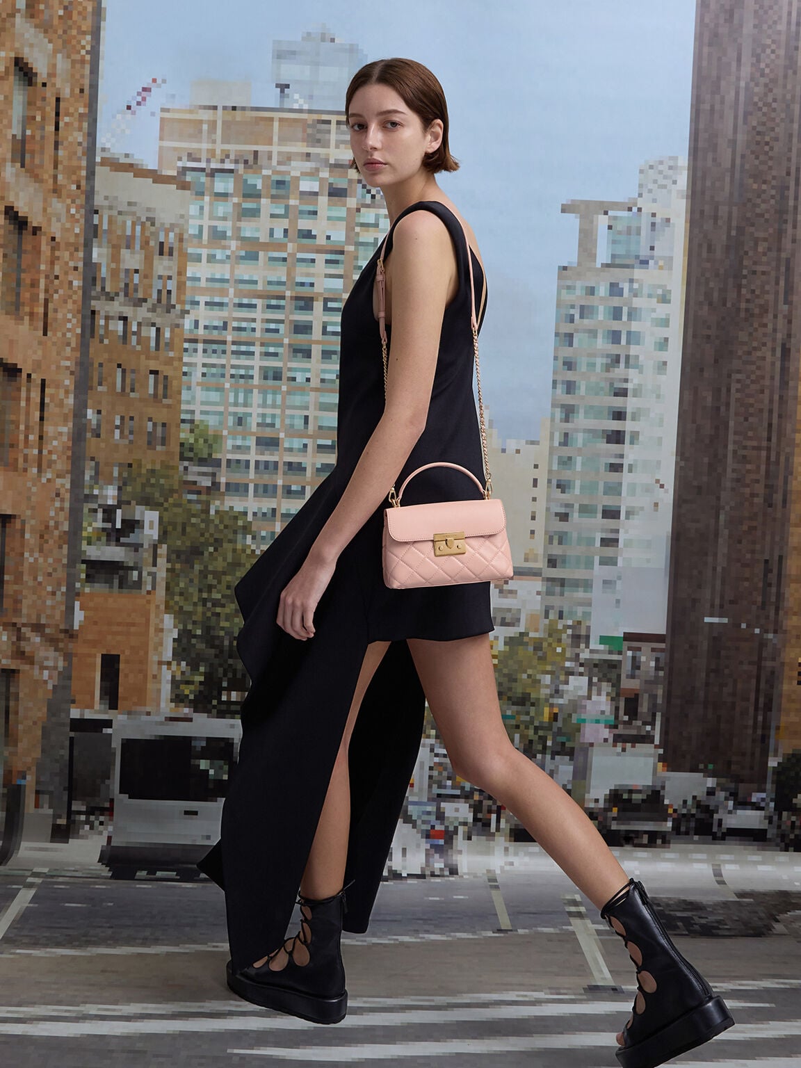 CHARLES & KEITH Hot Sale | Alva Quilted Top Handle Bag - Light Pink