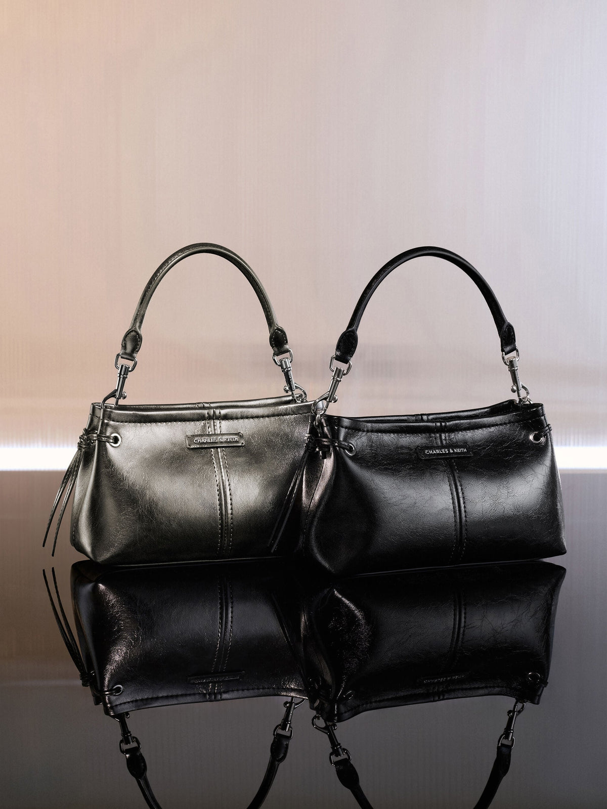 CHARLES & KEITH Deals | Noane Top Handle Bag - Noir