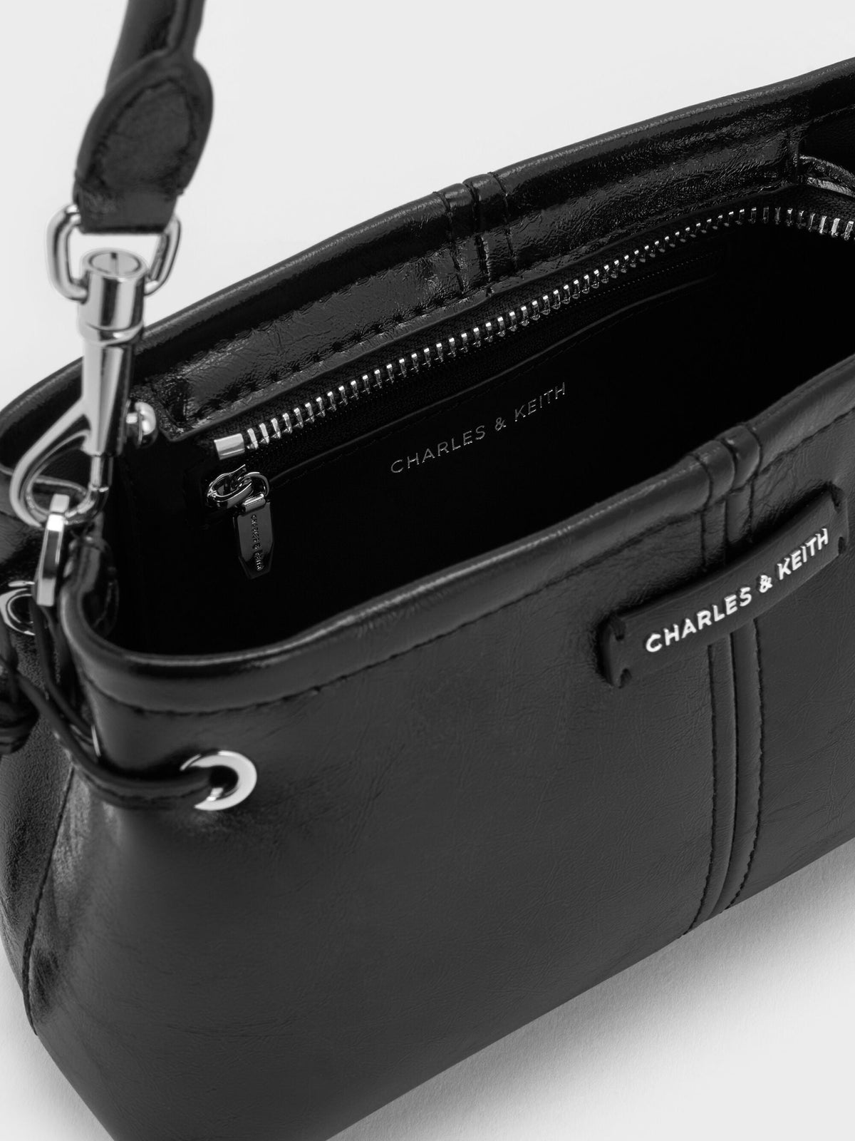 CHARLES & KEITH Deals | Noane Top Handle Bag - Noir