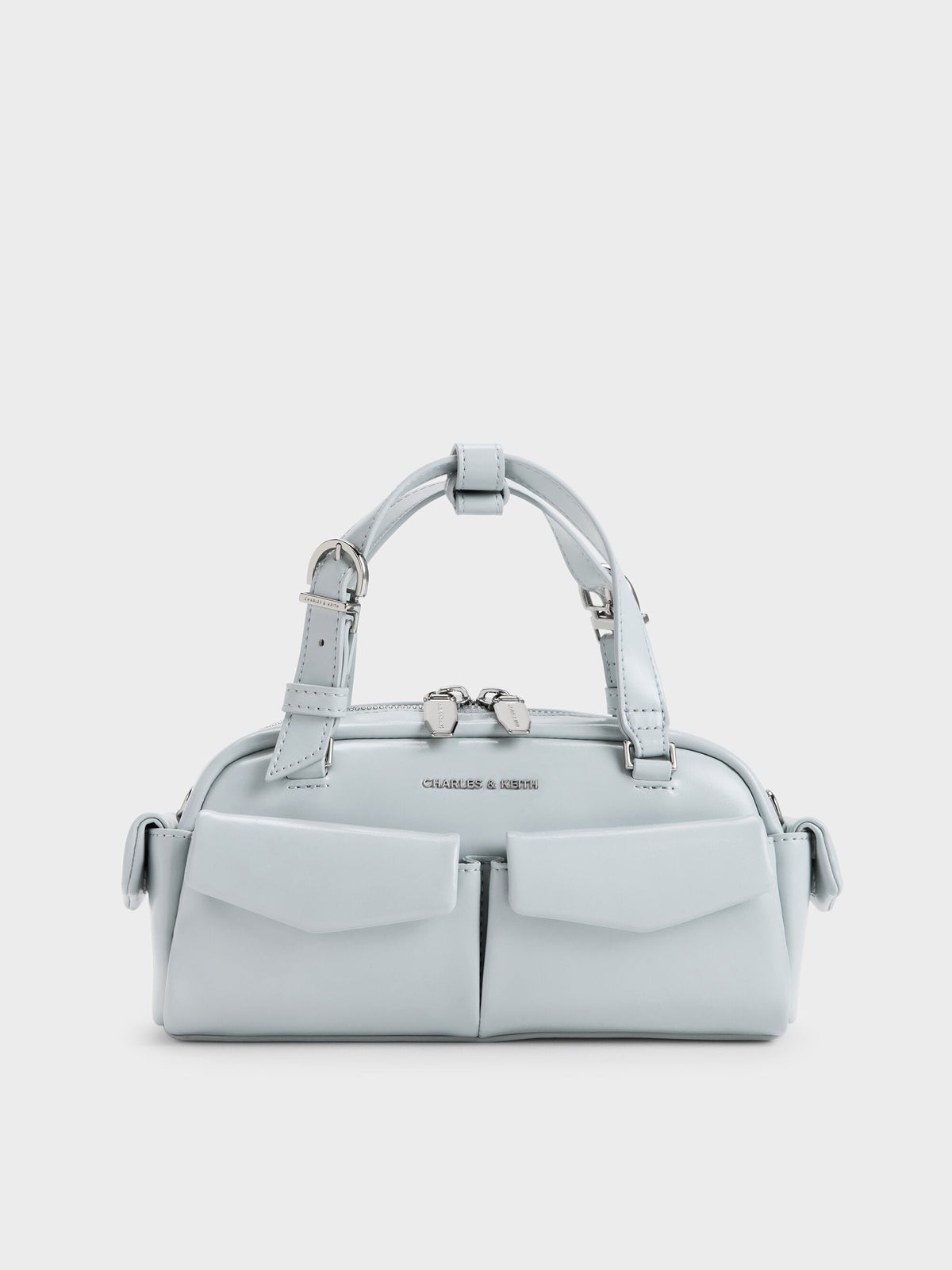 CHARLES & KEITH Classic | Rachel Multi-Pocket Bowling Bag - Sea Salt Blue