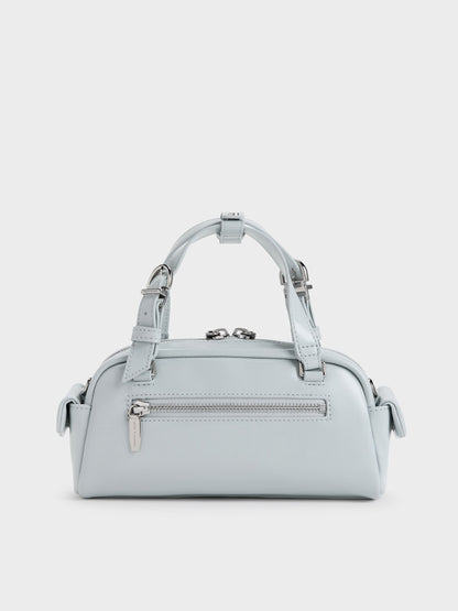 CHARLES & KEITH Classic | Rachel Multi-Pocket Bowling Bag - Sea Salt Blue