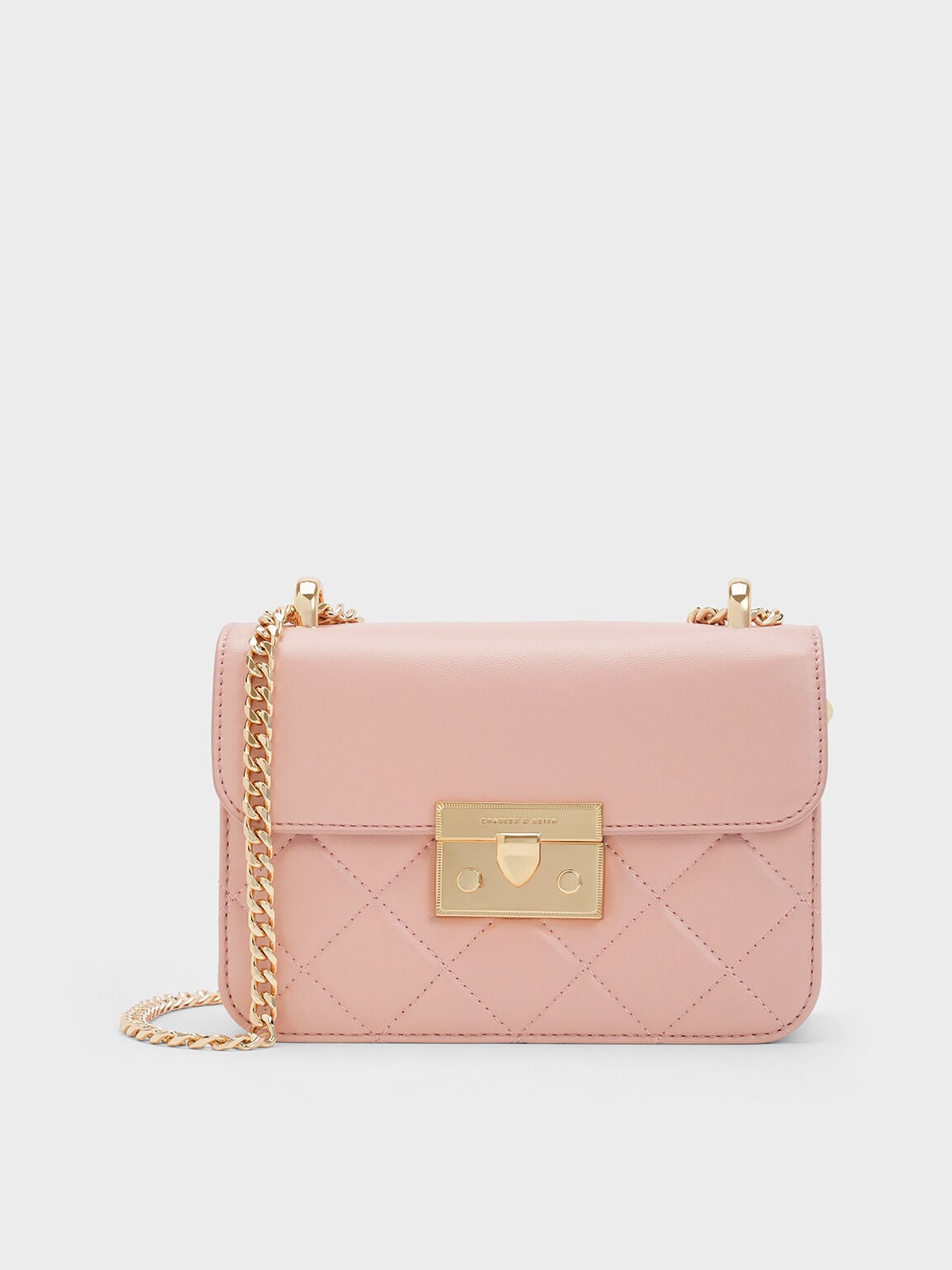 CHARLES & KEITH Discount | Alva Quilted Chain-Handle Bag - Light Pink