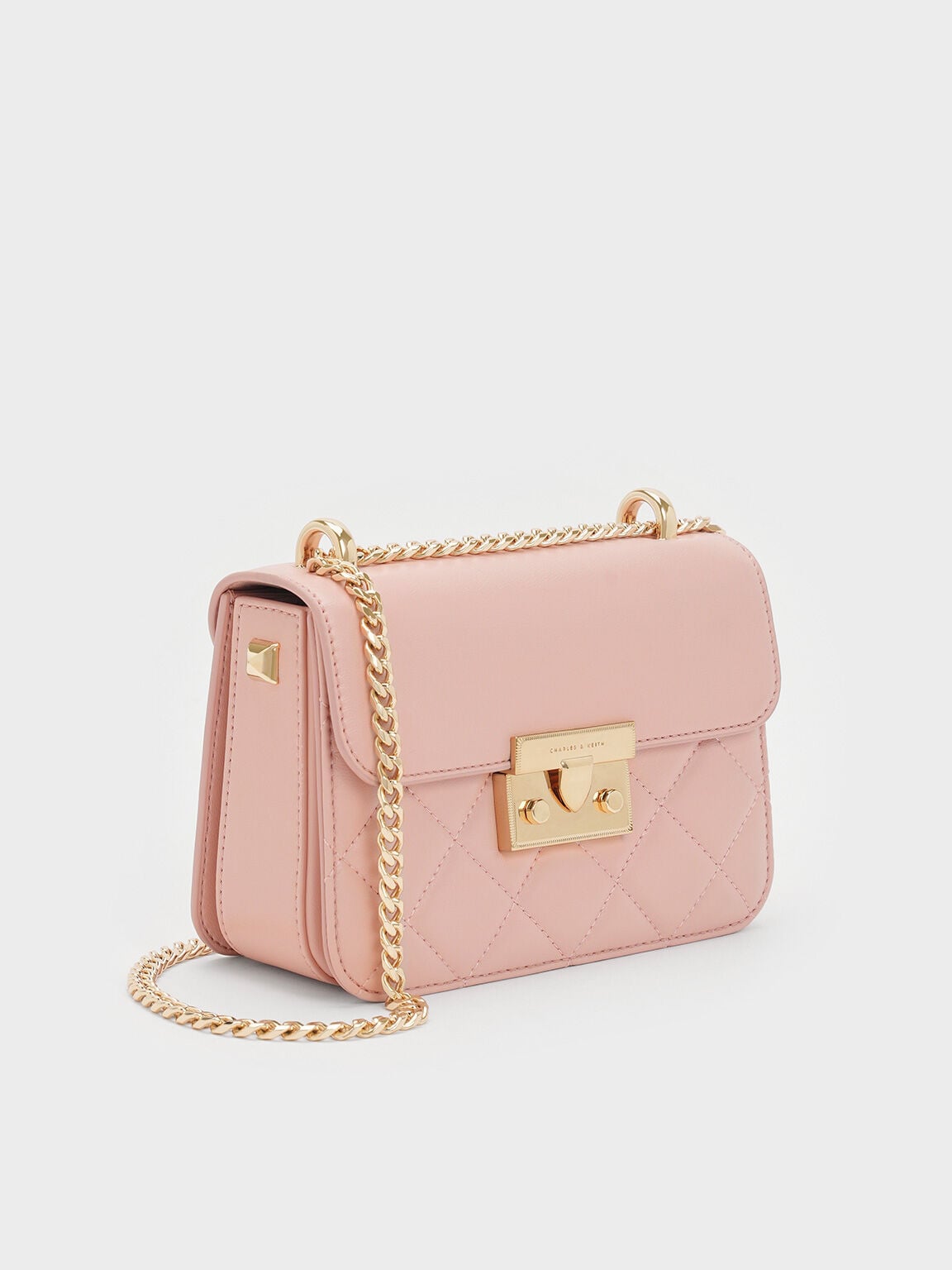 CHARLES & KEITH Discount | Alva Quilted Chain-Handle Bag - Light Pink