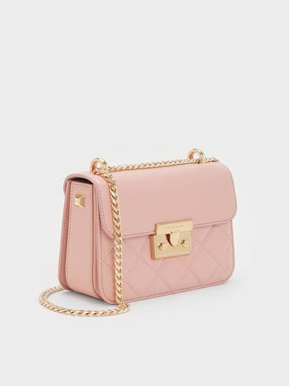 CHARLES & KEITH Discount | Alva Quilted Chain-Handle Bag - Light Pink