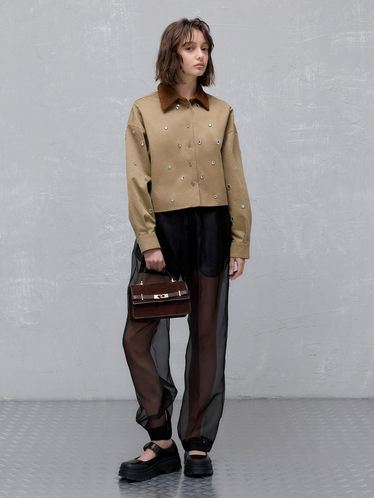 CHARLES & KEITH Exclusive | Arlet Belted Top Handle Bag - Espresso Brown