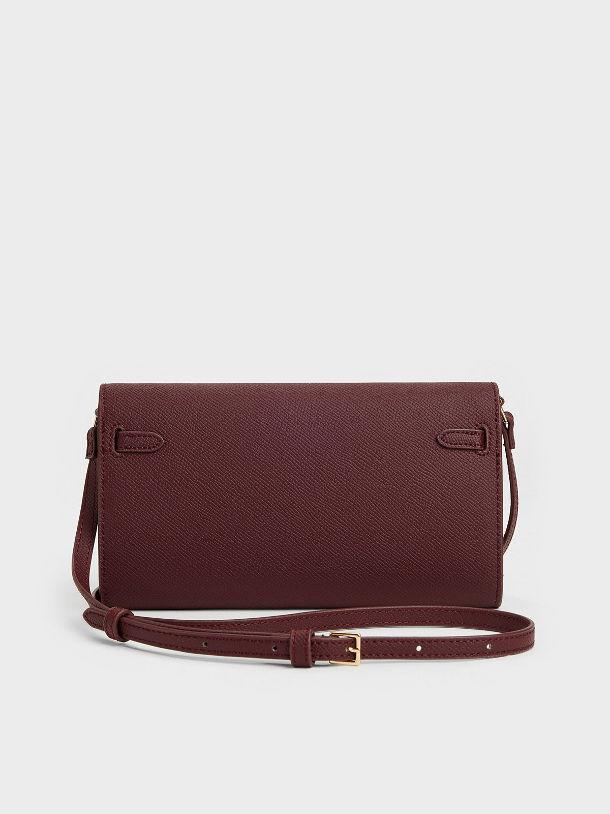 CHARLES & KEITH Customer Favorite | Tricha Knotted-Belt Crossbody Bag - Wineberry Red
