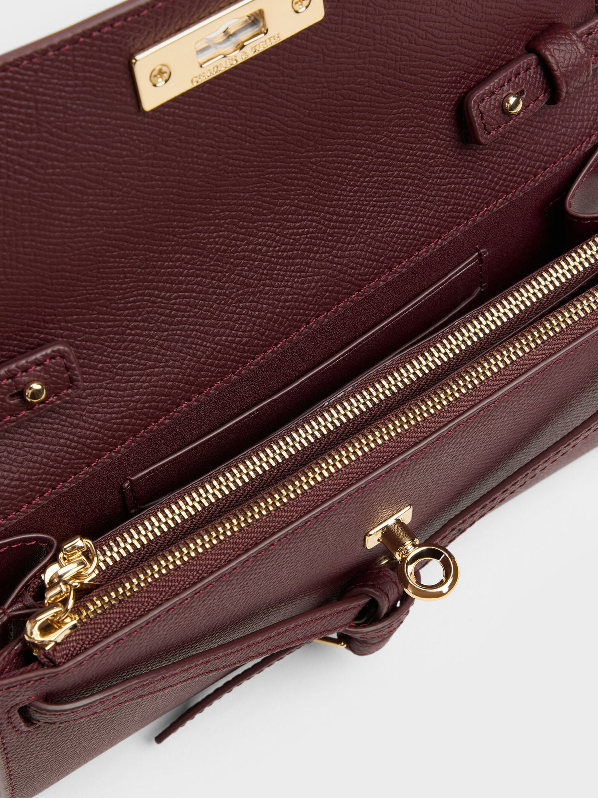 CHARLES & KEITH Customer Favorite | Tricha Knotted-Belt Crossbody Bag - Wineberry Red