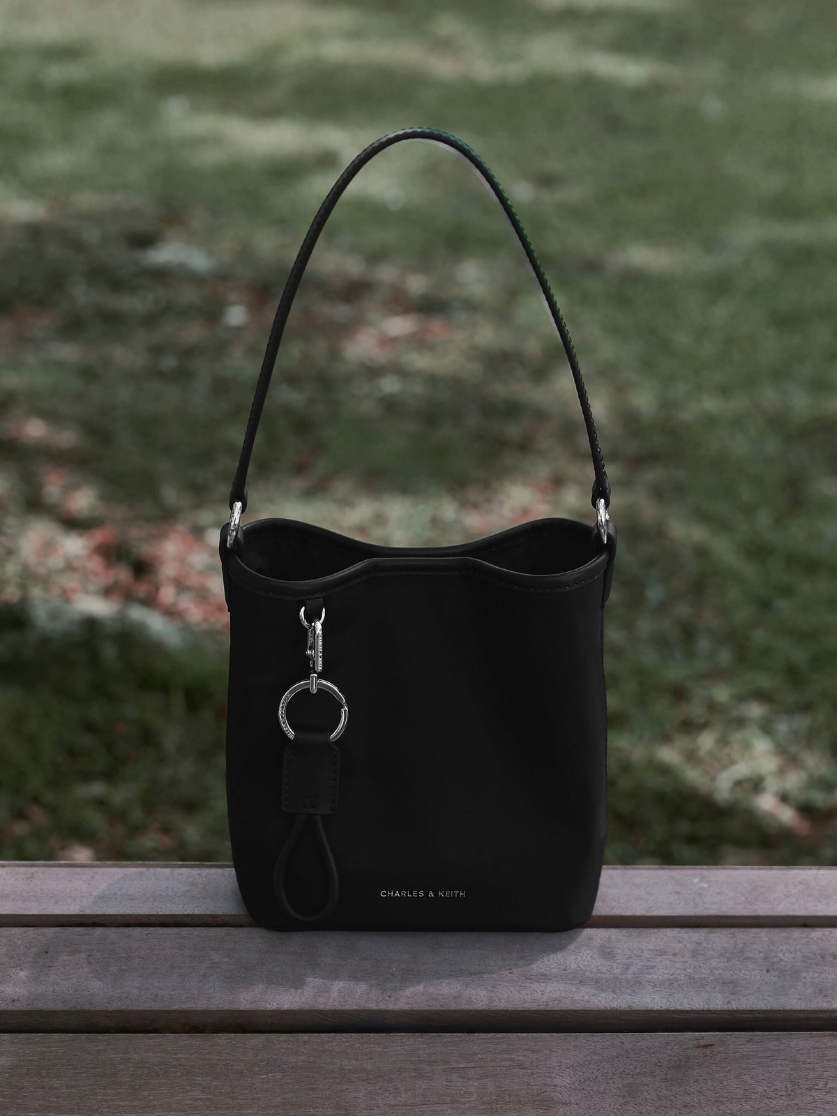 CHARLES & KEITH Featured | Levy Nylon Bucket Bag - Noir