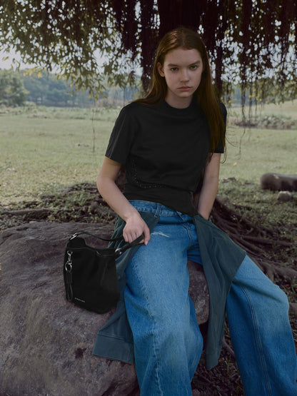 CHARLES & KEITH Featured | Levy Nylon Bucket Bag - Noir