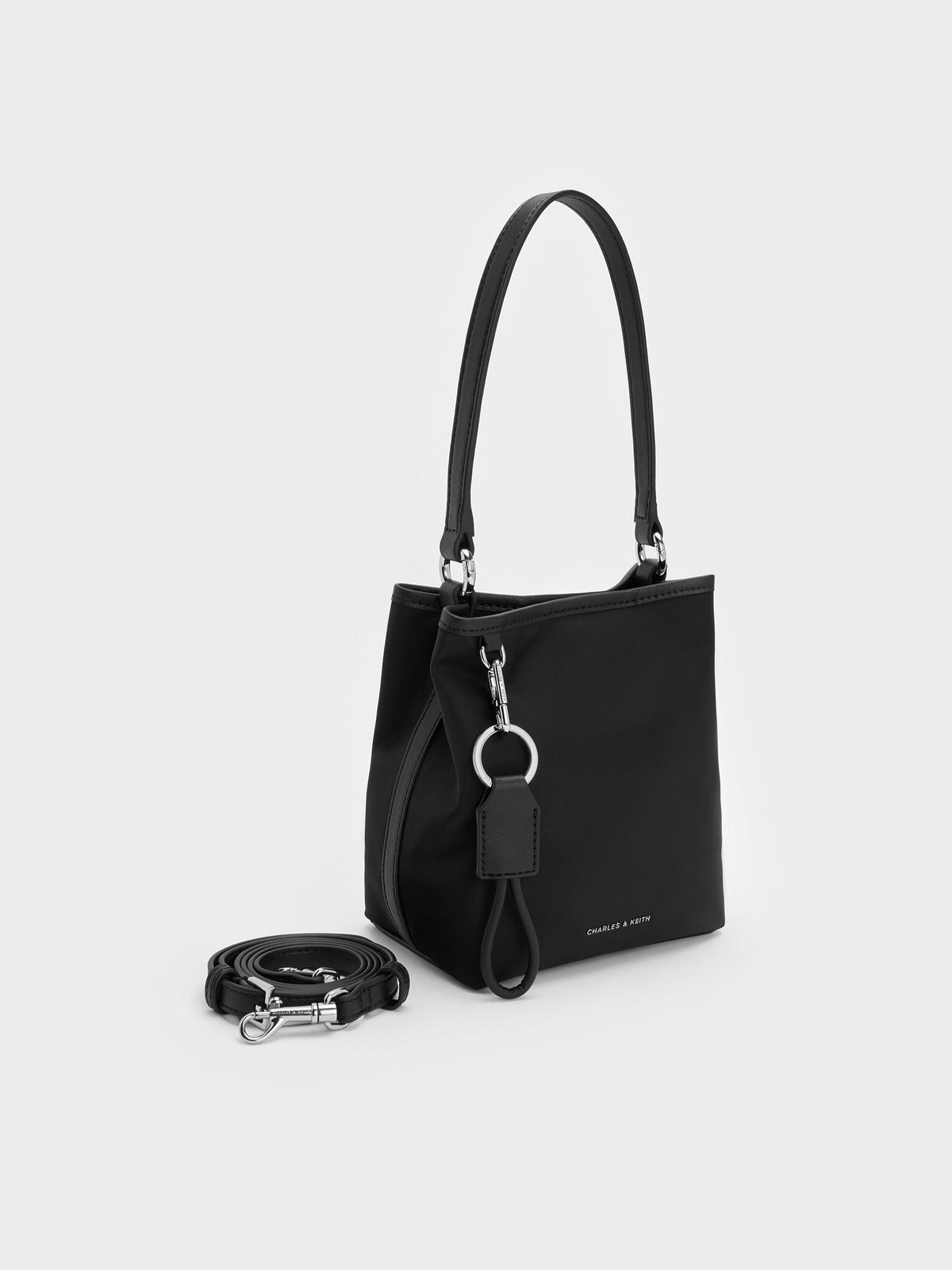 CHARLES & KEITH Featured | Levy Nylon Bucket Bag - Noir