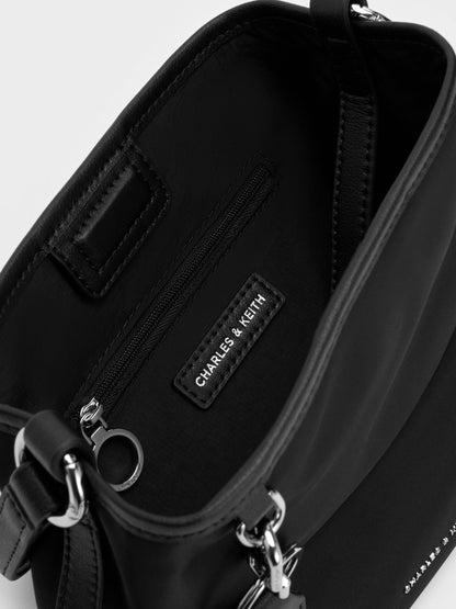 CHARLES & KEITH Featured | Levy Nylon Bucket Bag - Noir