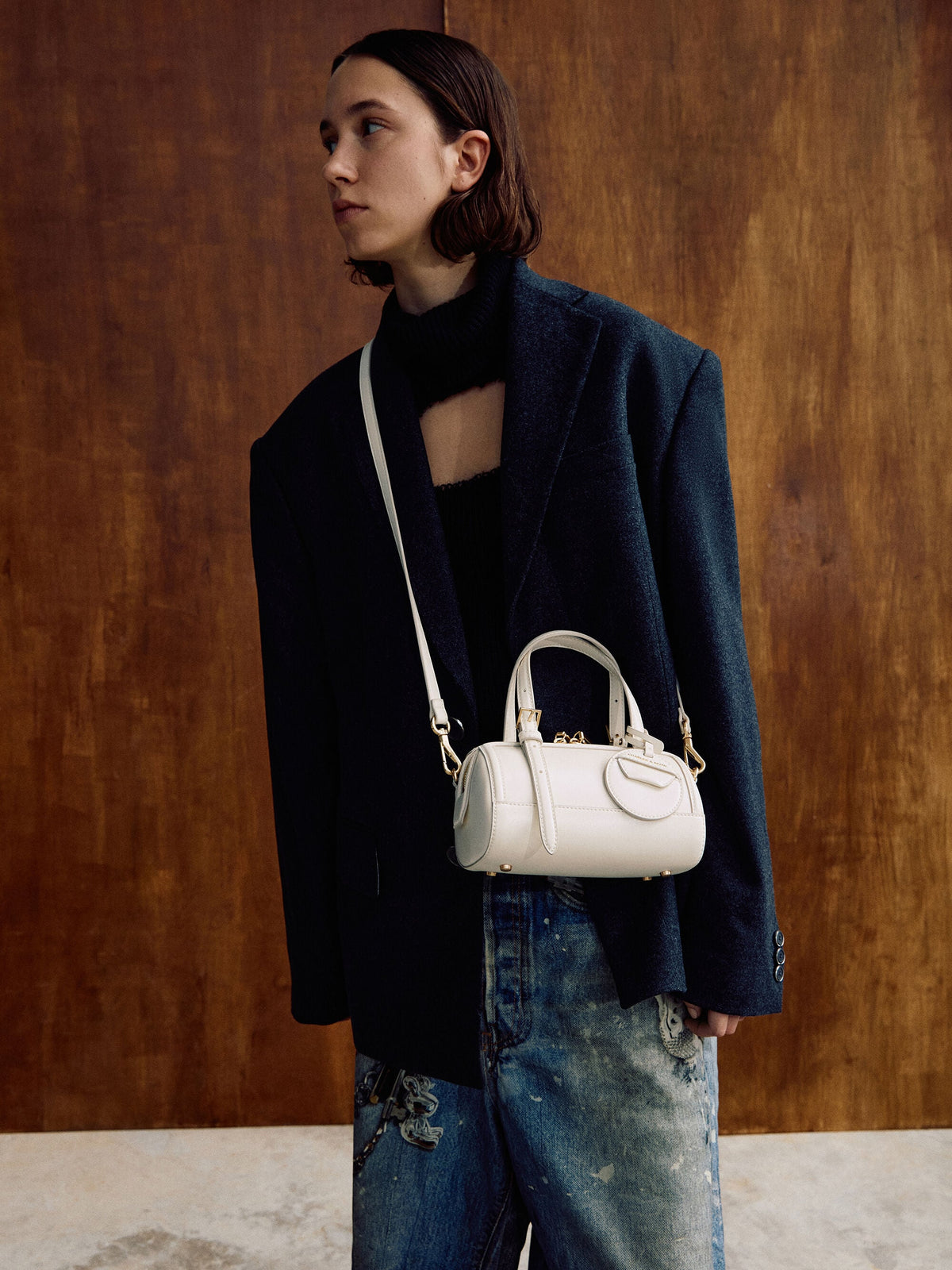 CHARLES & KEITH Customer Favorite | Enola Bowling Bag - Cream