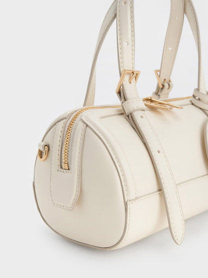 CHARLES & KEITH Customer Favorite | Enola Bowling Bag - Cream