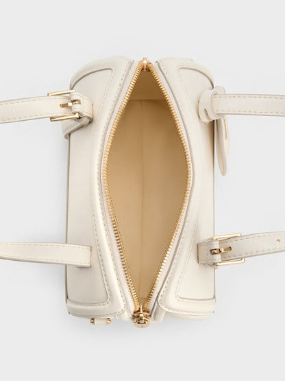 CHARLES & KEITH Customer Favorite | Enola Bowling Bag - Cream