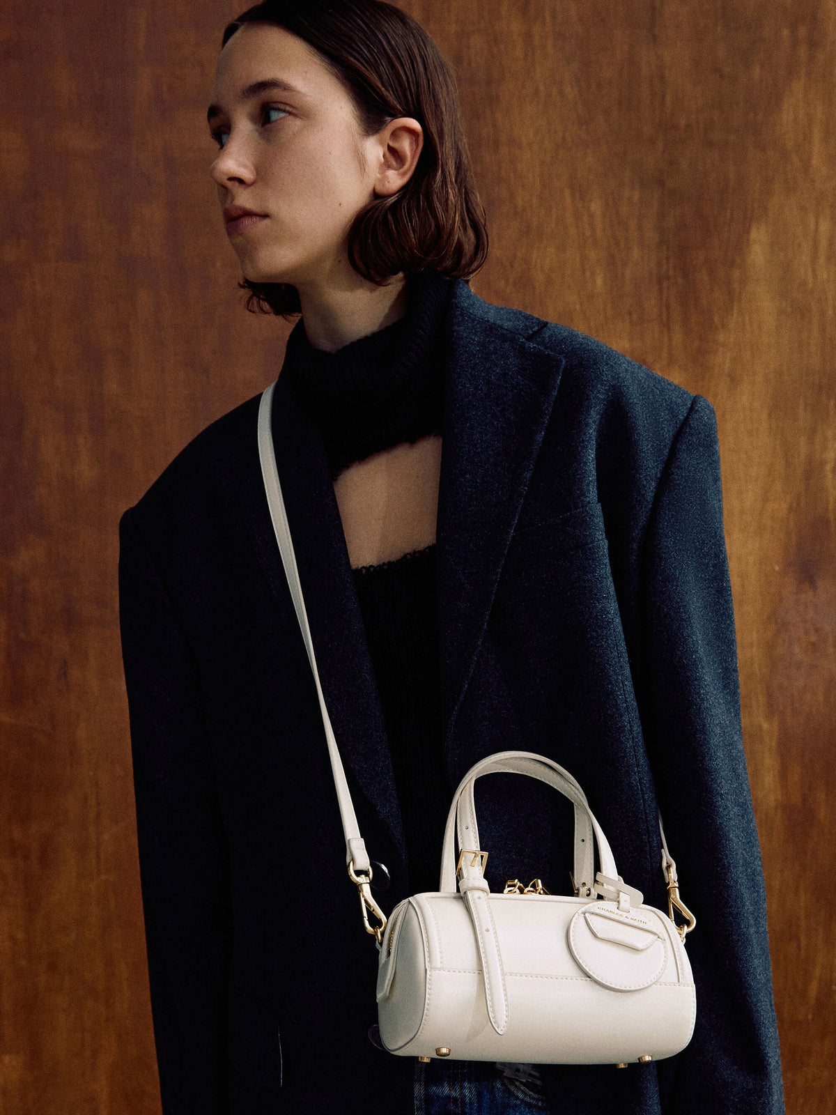 CHARLES & KEITH Customer Favorite | Enola Bowling Bag - Cream