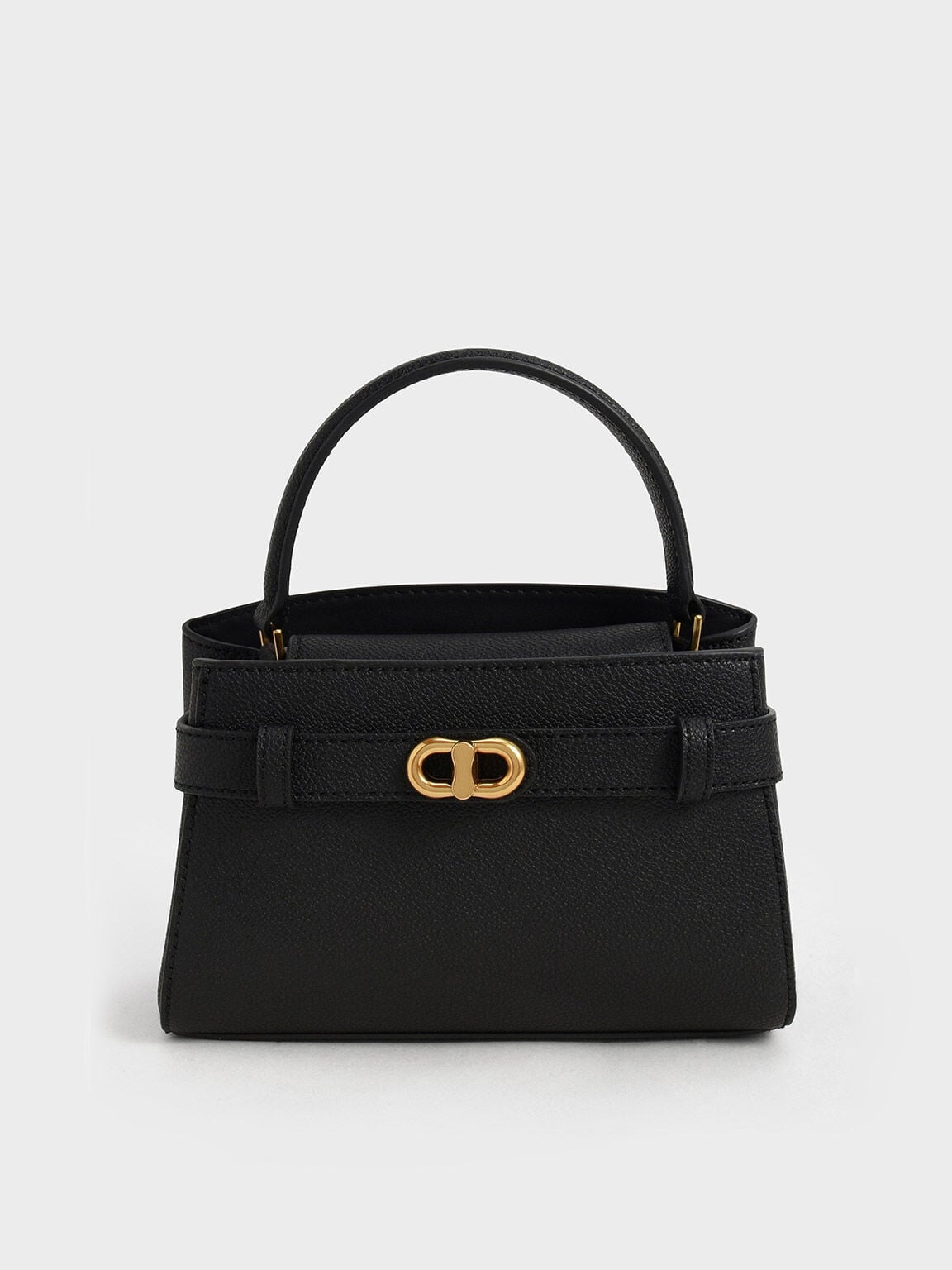 CHARLES & KEITH Discount | Aubrielle Belted Top Handle Bag - Black