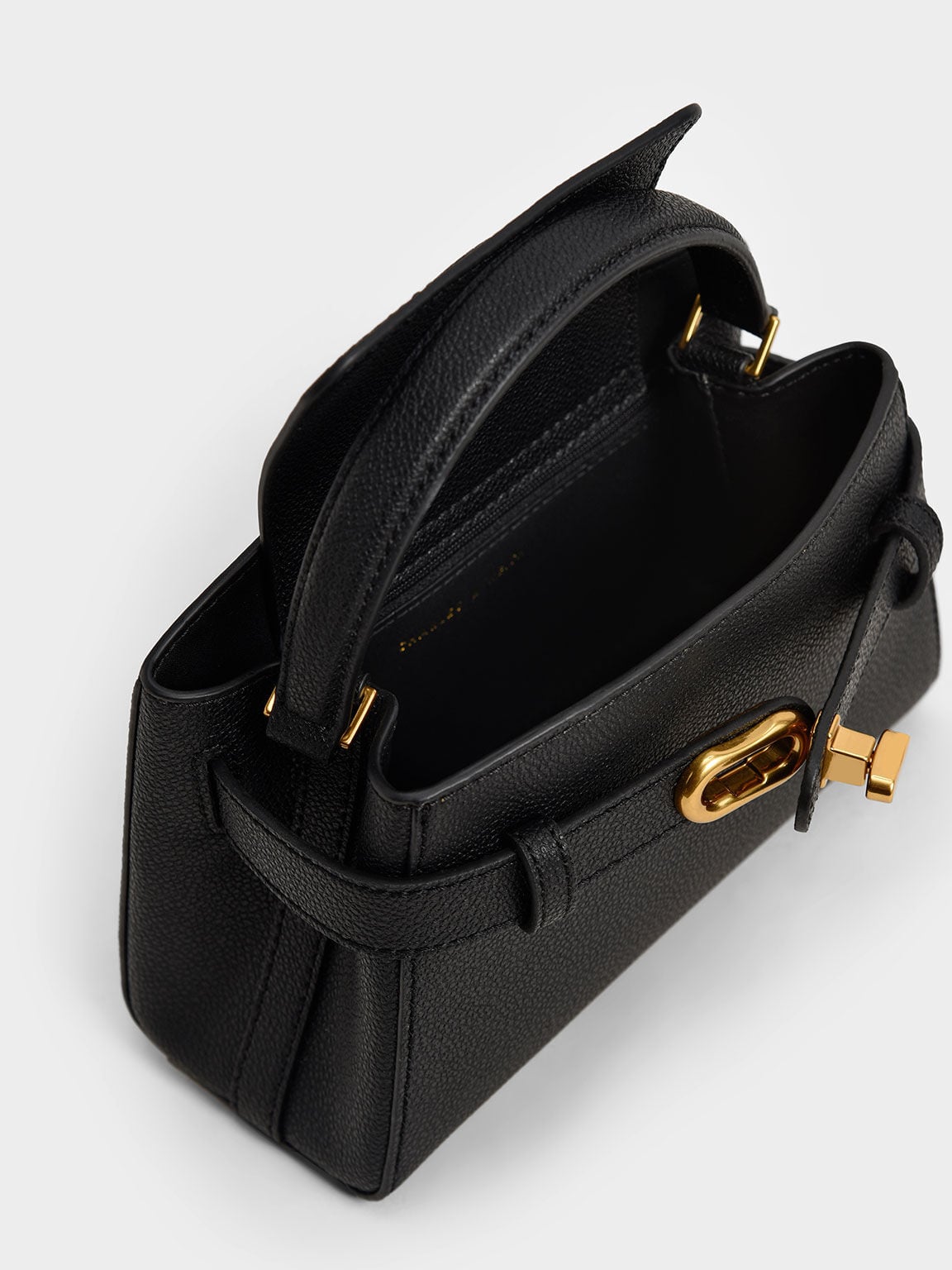 CHARLES & KEITH Discount | Aubrielle Belted Top Handle Bag - Black
