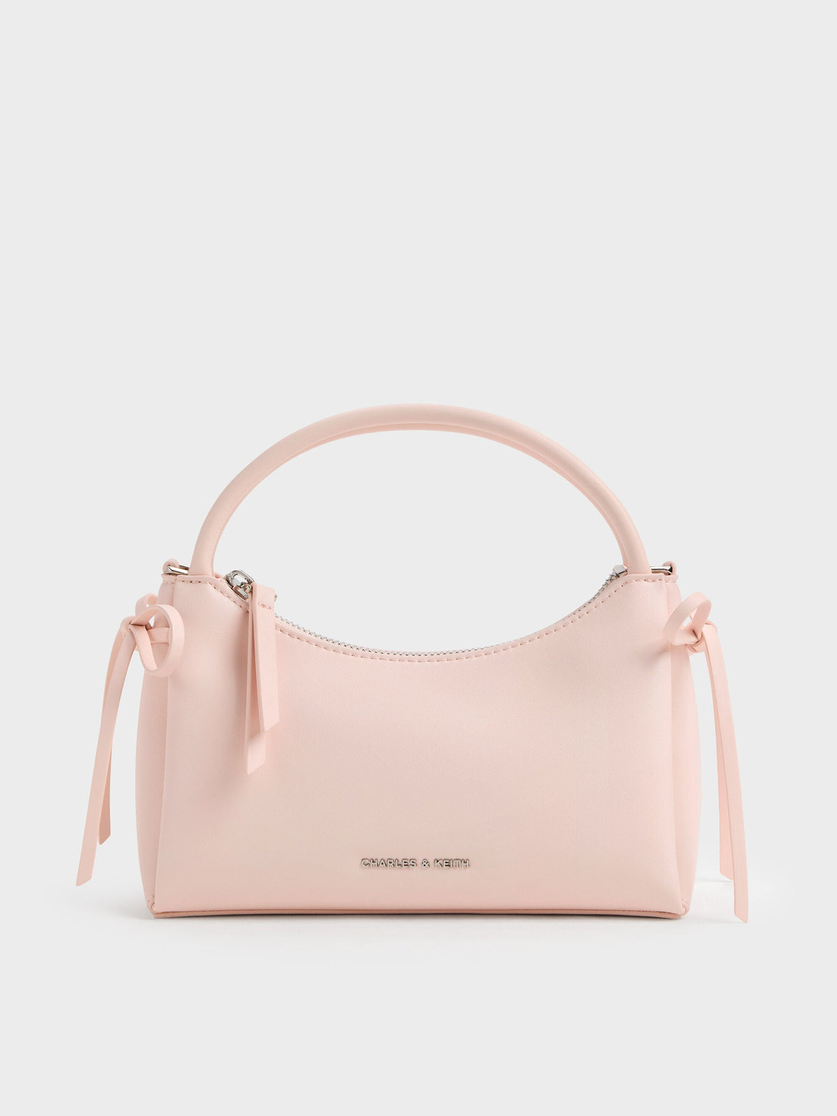 CHARLES & KEITH Trending | Hazel Bow Top Handle Bag - Soft Pink