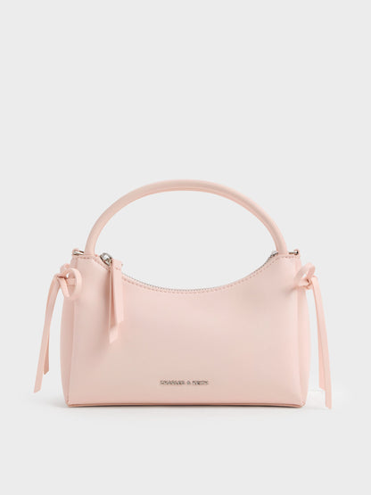 CHARLES & KEITH Trending | Hazel Bow Top Handle Bag - Soft Pink