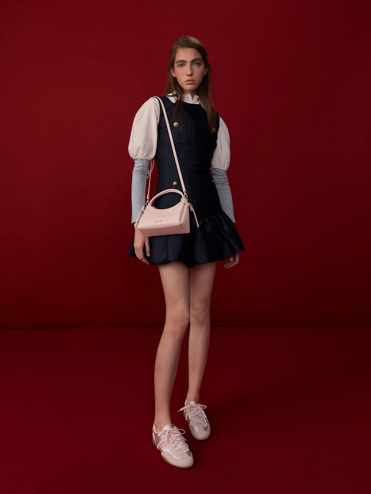 CHARLES & KEITH Trending | Hazel Bow Top Handle Bag - Soft Pink