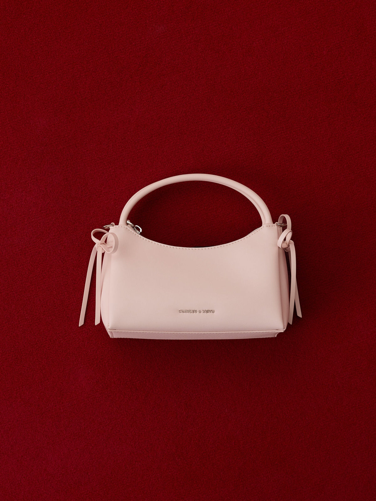 CHARLES & KEITH Trending | Hazel Bow Top Handle Bag - Soft Pink