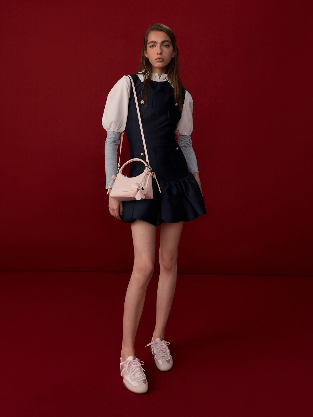 CHARLES & KEITH Trending | Hazel Bow Top Handle Bag - Soft Pink