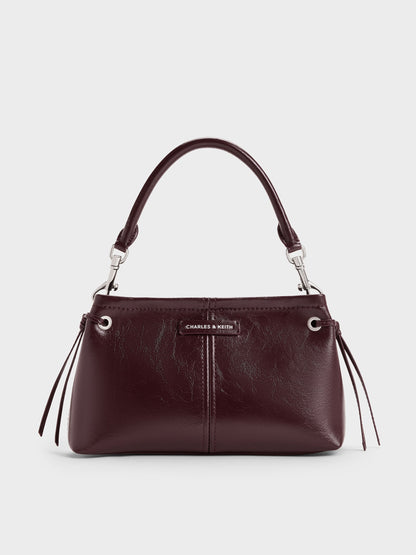 CHARLES & KEITH Recommended | Noane Top Handle Bag - Wineberry Red
