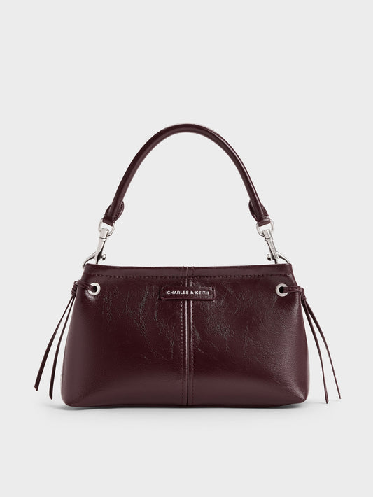 CHARLES & KEITH Recommended | Noane Top Handle Bag - Wineberry Red