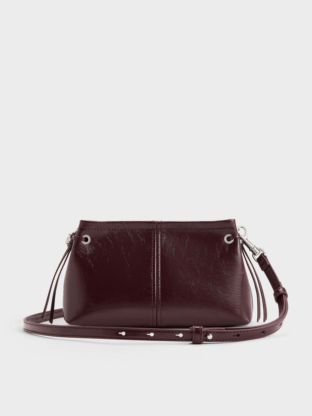 CHARLES & KEITH Recommended | Noane Top Handle Bag - Wineberry Red