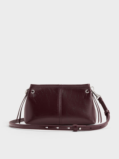CHARLES & KEITH Recommended | Noane Top Handle Bag - Wineberry Red