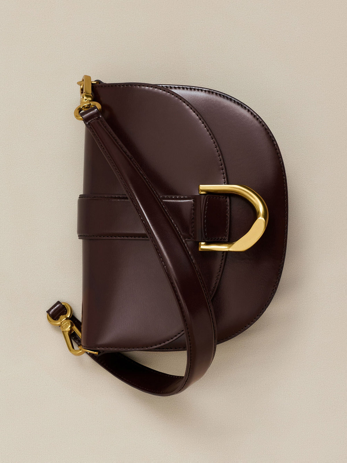 CHARLES & KEITH New | Gabine Leather Saddle Bag - Plum