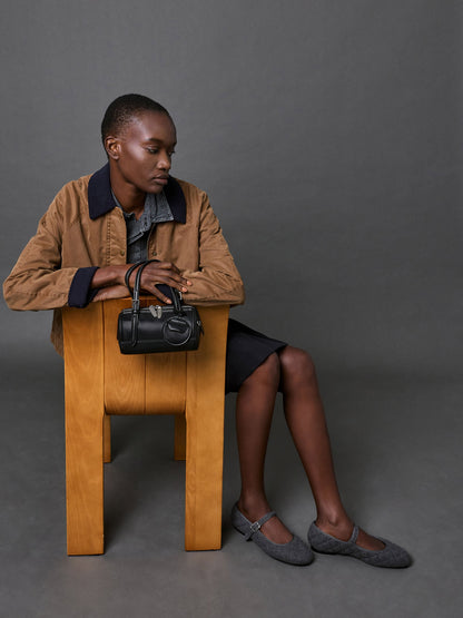 CHARLES & KEITH Best Seller | Enola Bowling Bag - Noir