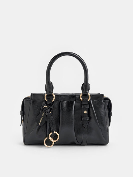 CHARLES & KEITH New | Britton Top Handle Tote Bag - Black