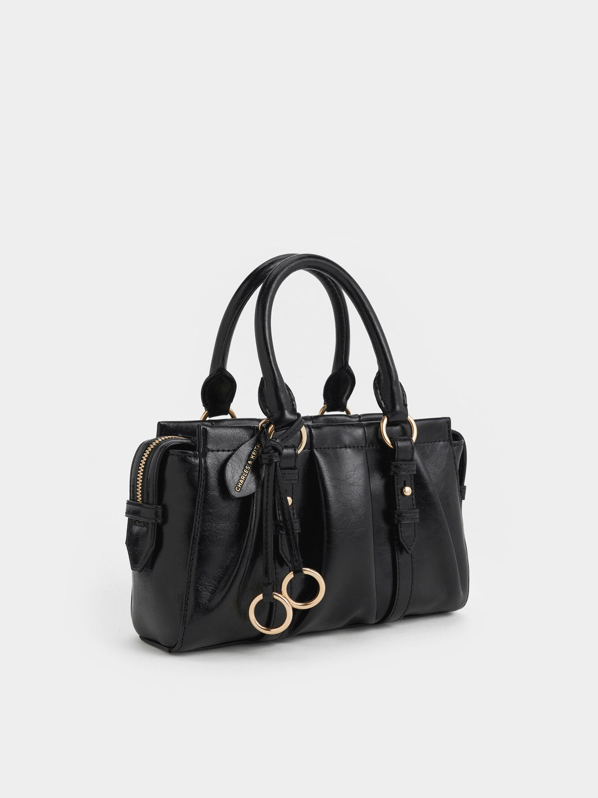 CHARLES & KEITH New | Britton Top Handle Tote Bag - Black