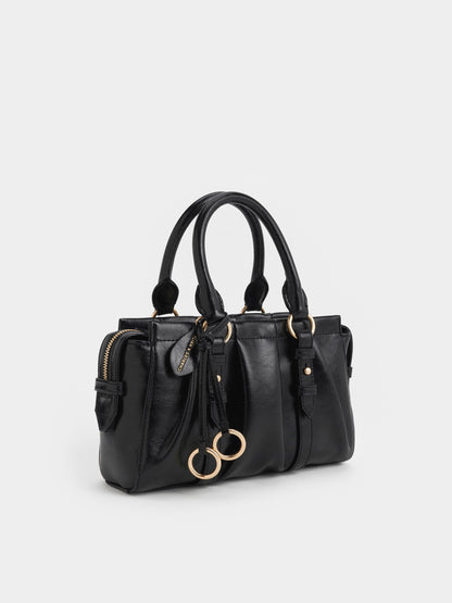 CHARLES & KEITH New | Britton Top Handle Tote Bag - Black