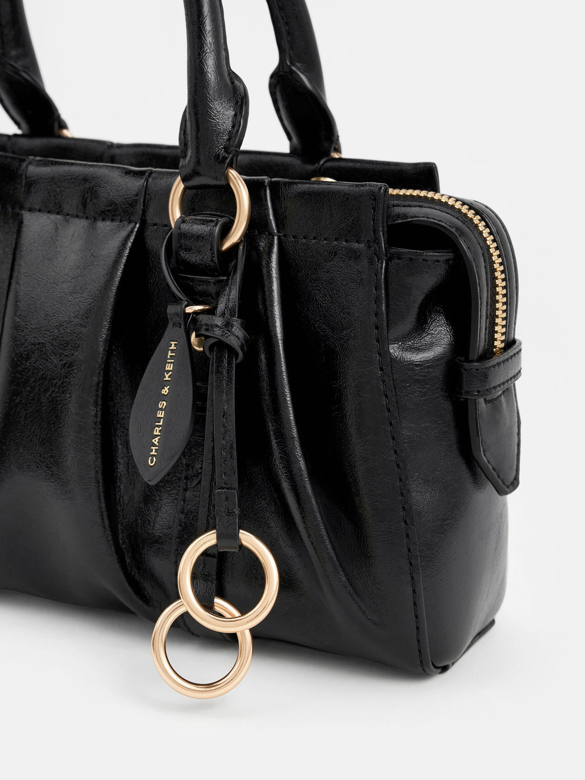 CHARLES & KEITH New | Britton Top Handle Tote Bag - Black