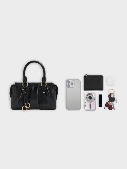 CHARLES & KEITH New | Britton Top Handle Tote Bag - Black