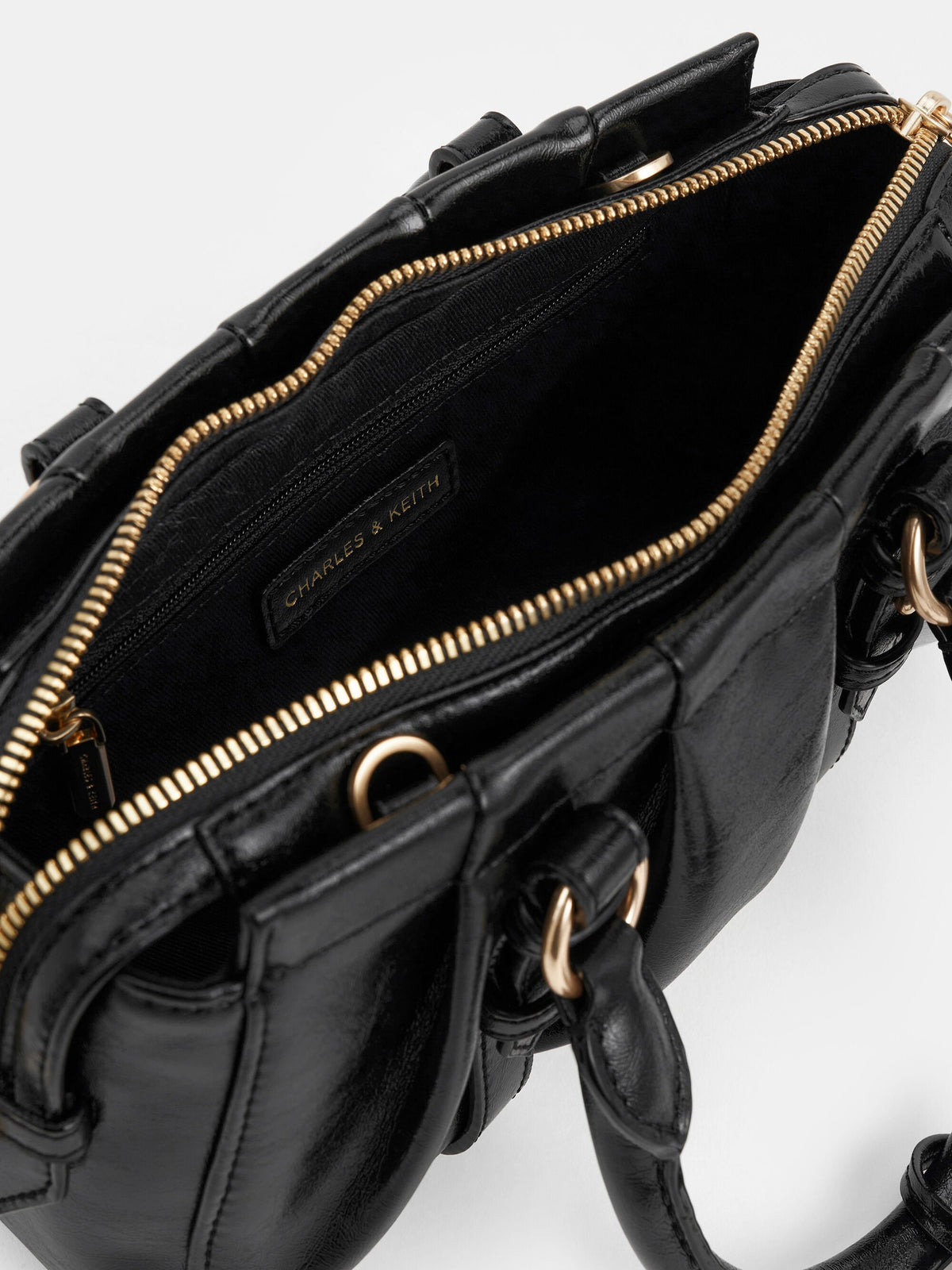 CHARLES & KEITH New | Britton Top Handle Tote Bag - Black