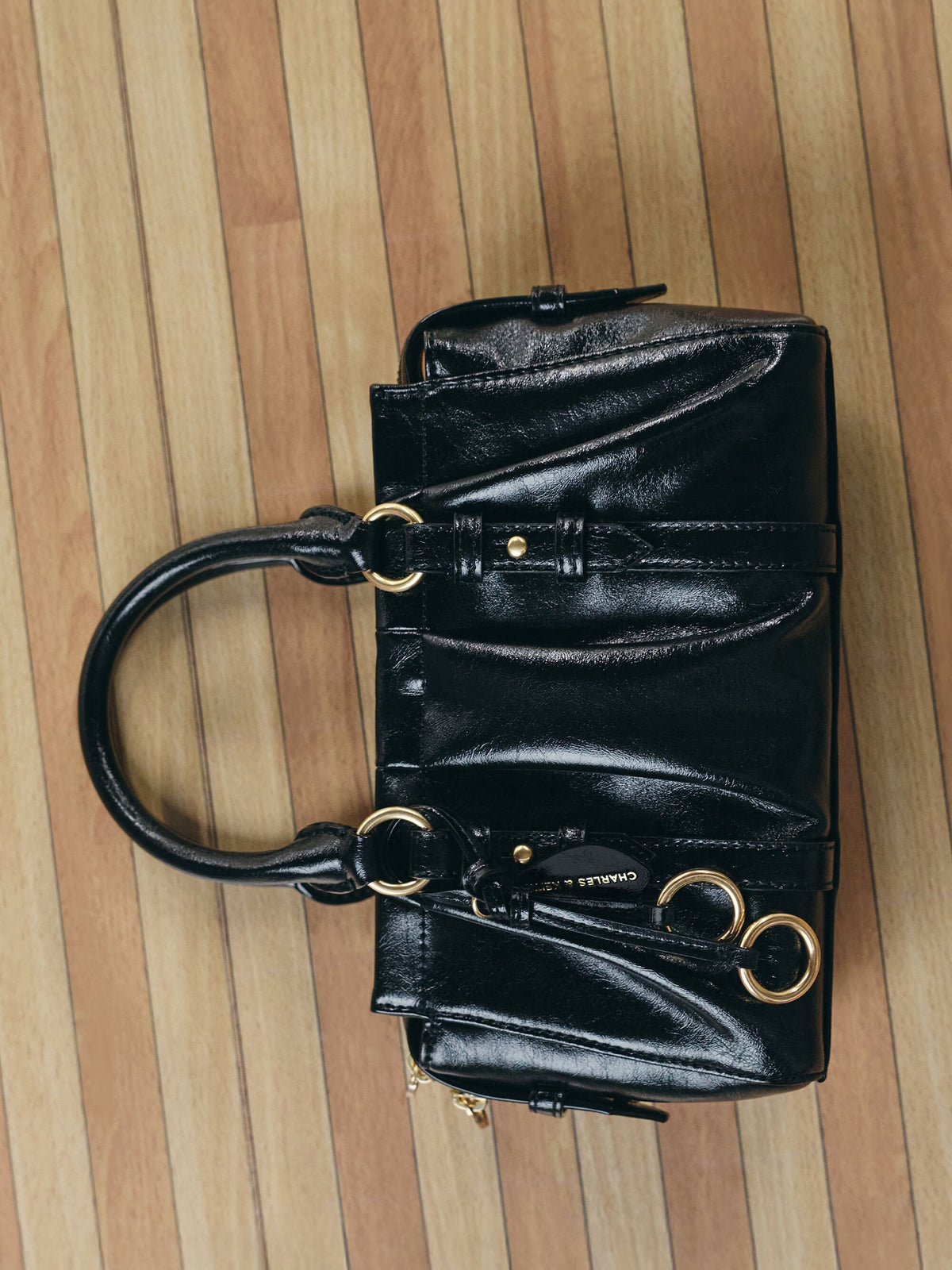 CHARLES & KEITH New | Britton Top Handle Tote Bag - Black