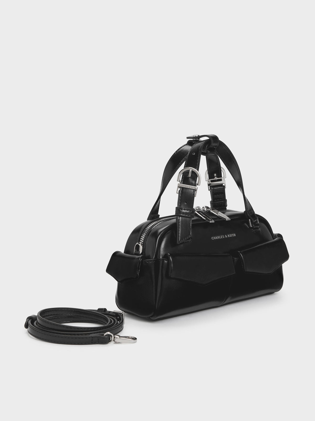 CHARLES & KEITH Sale | Rachel Multi-Pocket Bowling Bag - Noir