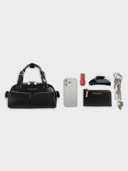 CHARLES & KEITH Sale | Rachel Multi-Pocket Bowling Bag - Noir