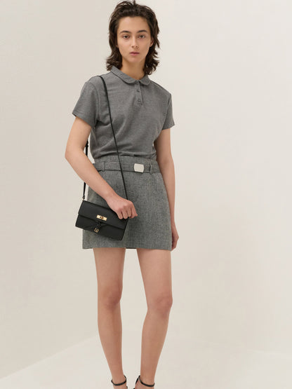 CHARLES & KEITH Essential | Tricha Knotted-Belt Crossbody Bag - Black