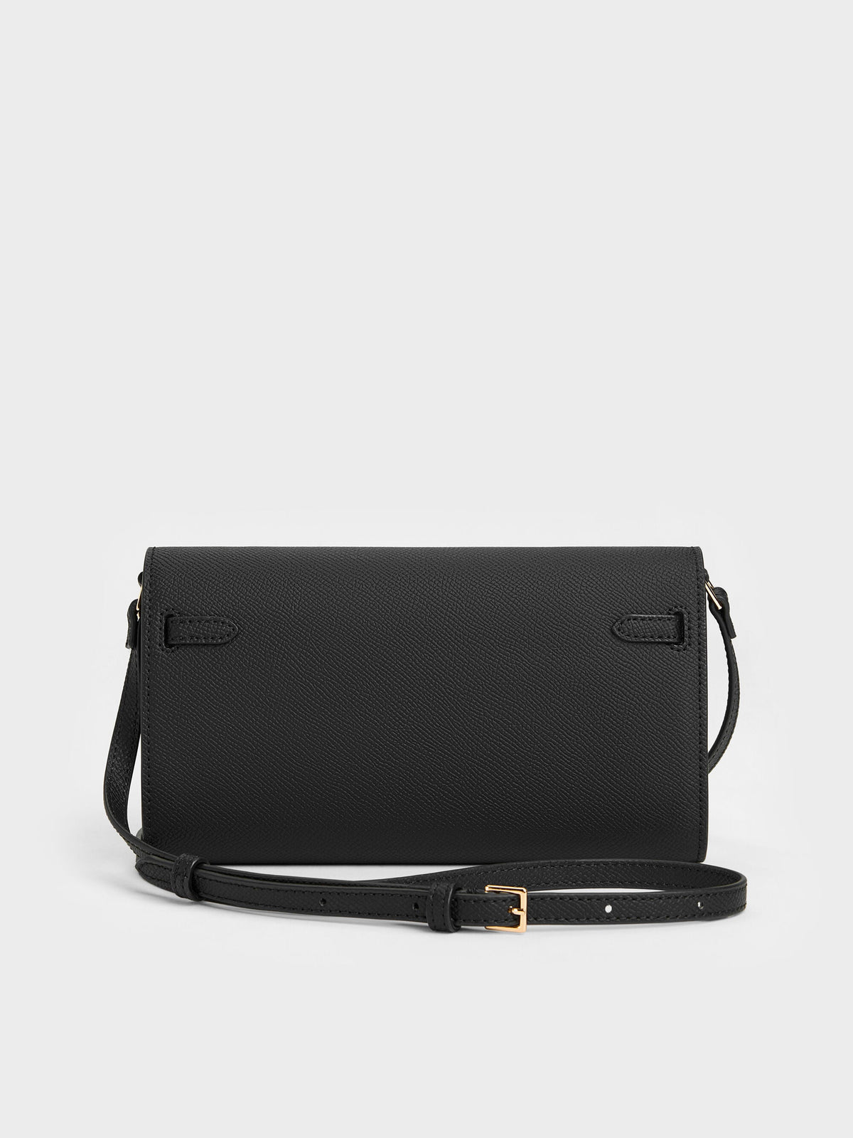 CHARLES & KEITH Essential | Tricha Knotted-Belt Crossbody Bag - Black