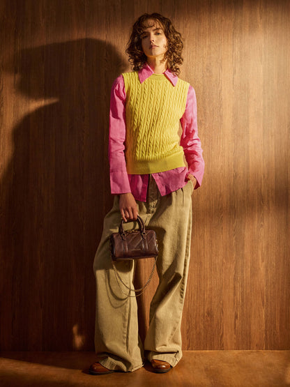 CHARLES & KEITH Signature | Philomena Bowling Bag - Distressed Coffee