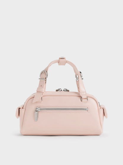CHARLES & KEITH Featured | Rachel Multi-Pocket Bowling Bag - Soft Pink